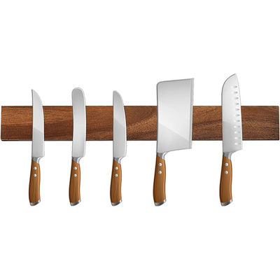 Cuchillo magnético de nuez oscura de 16 pulgadas para pared Mantenga sus cuchillos al alcance