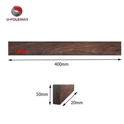 Cuchillo magnético de nuez oscura de 16 pulgadas para pared Mantenga sus cuchillos al alcance