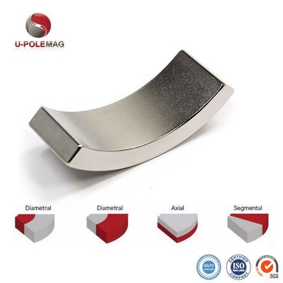 Segmento de imán de neodimio curvado de alta temperatura para motor industrial/generador con forma de arco