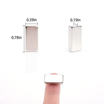 Magnetos de neodimio de bloque fuerte personalizados de 20 mm X 10 mm X 2 mm Magnetos con tolerancia ± 1%