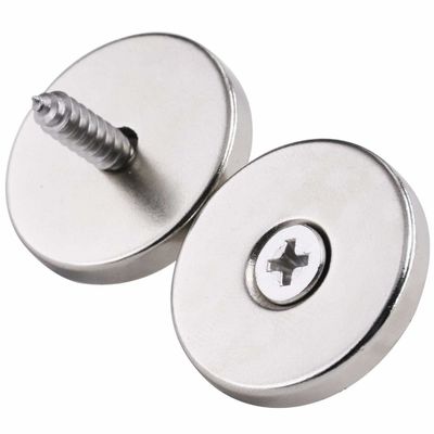 Magnético de neodimio personalizado de oro con agujero contrafundido y dirección de magnetismo axial