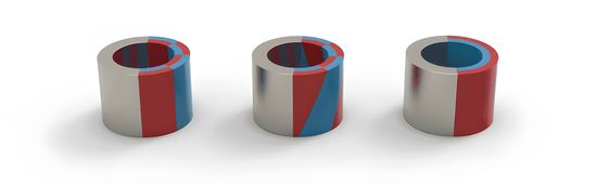 Anillo magnético de neodimio de gran tamaño de 250 mm Diametralmente magnetizado