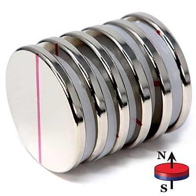 Tolerancia de precisión de /-0.1mm N38 doble lado Neodimio Magneto de disco para el embalaje de la caja regalo