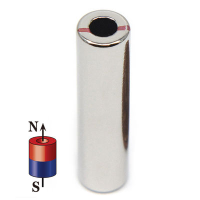 Servicio de corte personalizado Permanente Magnetizado axialmente diametralmente N52 Magneto de neodimio cilindro hueco