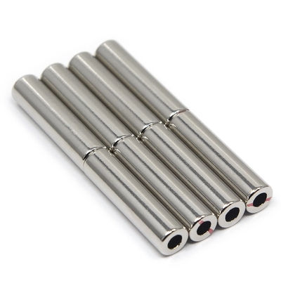 Servicio de corte personalizado Permanente Magnetizado axialmente diametralmente N52 Magneto de neodimio cilindro hueco
