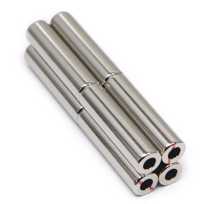 Servicio de corte personalizado Permanente Magnetizado axialmente diametralmente N52 Magneto de neodimio cilindro hueco