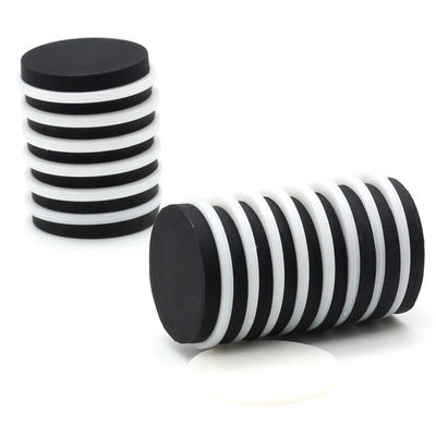 Magnetos redondos de neodimio N52 de caucho negro impermeable para aplicaciones industriales