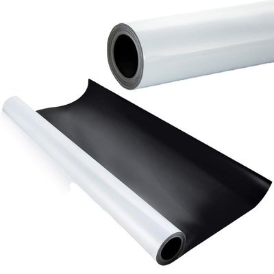 Muestra Magneto de caucho isotrópico Flexible Hoja de cartón blanco de borrado en seco Rollo de borrado de PVC Muestra negra