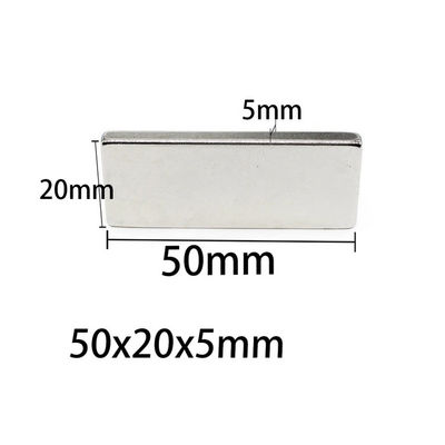 Magnetos permanentes de barras de neodimio NdFeB de tierras raras de doble cara 35 x 20 x 5 mm