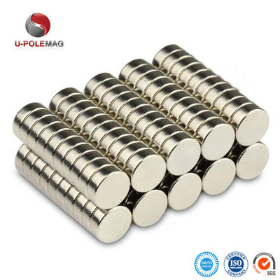 Mini redondo magnético de disco de neodimio D10 N35 N52 Revestimiento de oro para la eficiencia de corte