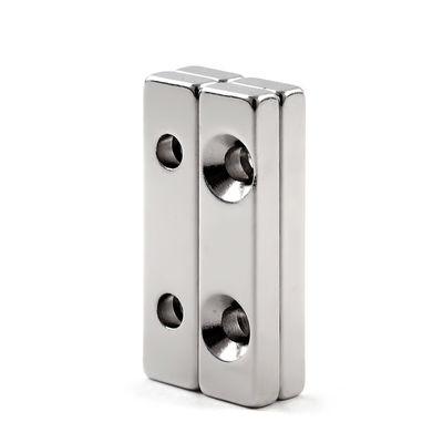 Magnetos de bloque de neodimio de doble agujero superfuertes para resistencia a la temperatura de ingeniería