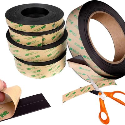 Cinta magnética de neodimio flexible 30x1,5 mm con adhesivo permanente y servicio de corte