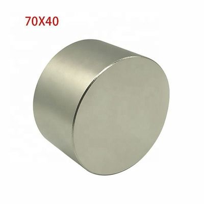 Imán de cilindro de neodimio permanente N45 N52 D70x40mm Imán súper fuerte para maquinaria