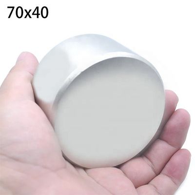 Imán de cilindro de neodimio permanente N45 N52 D70x40mm Imán súper fuerte para maquinaria