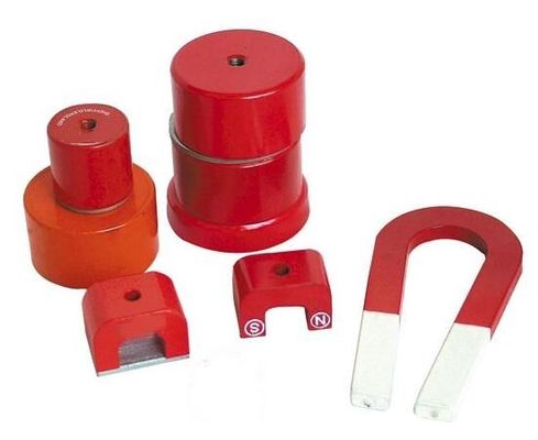 7.3g/cm3 Densidad Rojo Azul Pintado Polo U Forma Magneto de herradura para materiales didácticos