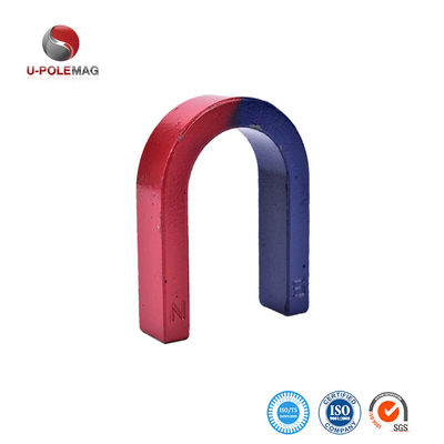 7.3g/cm3 Densidad Rojo Azul Pintado Polo U Forma Magneto de herradura para materiales didácticos