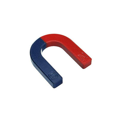 7.3g/cm3 Densidad Rojo Azul Pintado Polo U Forma Magneto de herradura para materiales didácticos