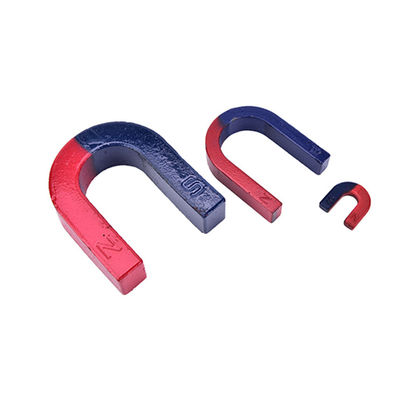 7.3g/cm3 Densidad Rojo Azul Pintado Polo U Forma Magneto de herradura para materiales didácticos