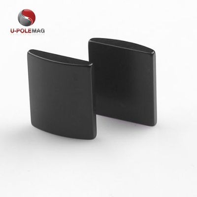 Tamaño personalizado ARC NdFeB Magnet Coating Negro Epoxi Neodimio Magnetos de segmento para motor