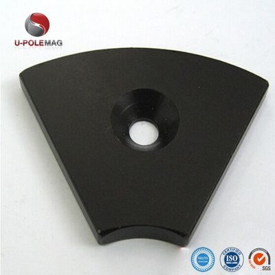 Tamaño personalizado ARC NdFeB Magnet Coating Negro Epoxi Neodimio Magnetos de segmento para motor