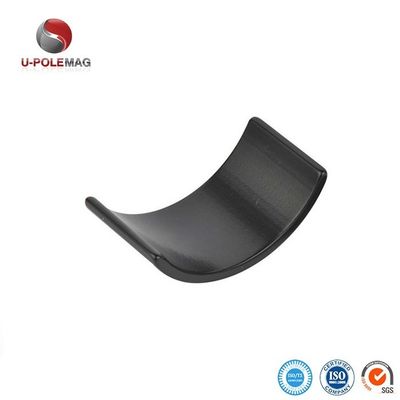 Tamaño personalizado ARC NdFeB Magnet Coating Negro Epoxi Neodimio Magnetos de segmento para motor